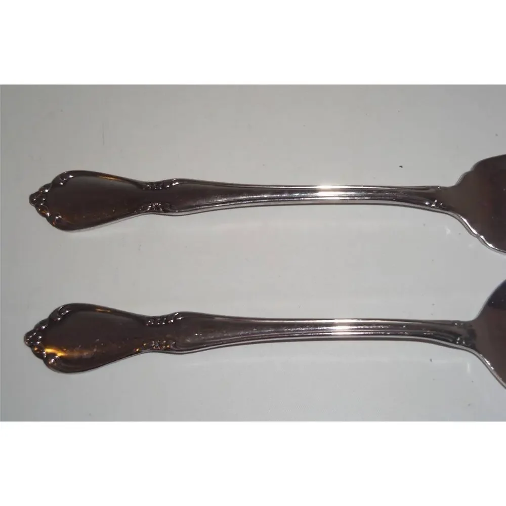 Chateau Oneida Craft Deluxe Serving Spoon & Cold Meat Fork Stainless -0714S12